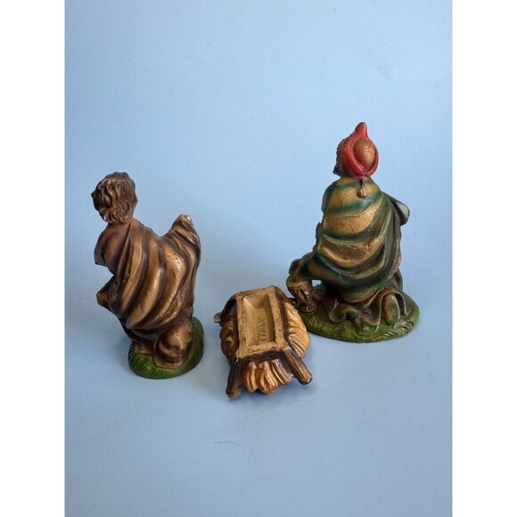 C1950 Vintage 9 Piece Composit Nativity Set Hand Crafted Italy Early Fontanini - Picture 4 of 12